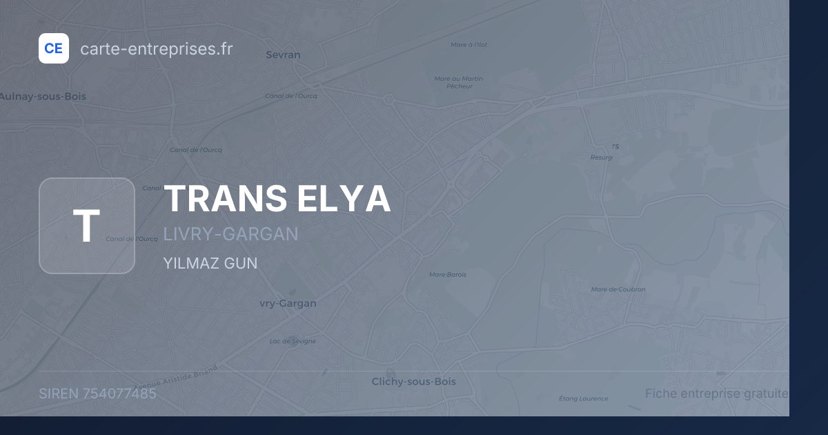 TRANS ELYA — 754077485 — fiche entreprise
