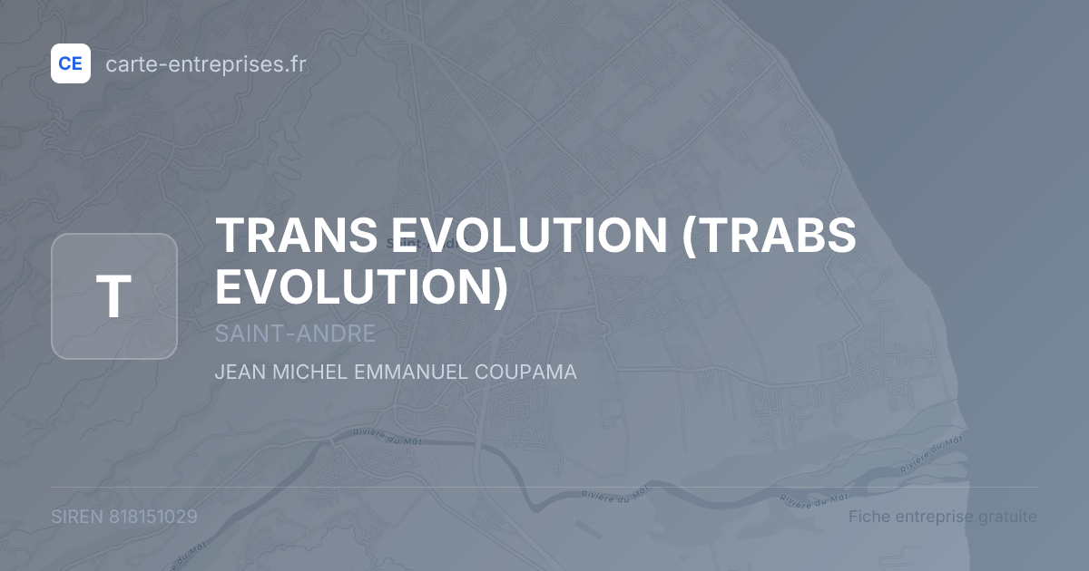 TRANS EVOLUTION (TRABS EVOLUTION) — 818151029 — fiche entreprise