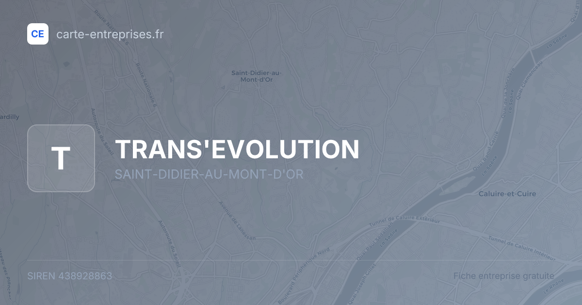 TRANS'EVOLUTION — 438928863 — fiche entreprise