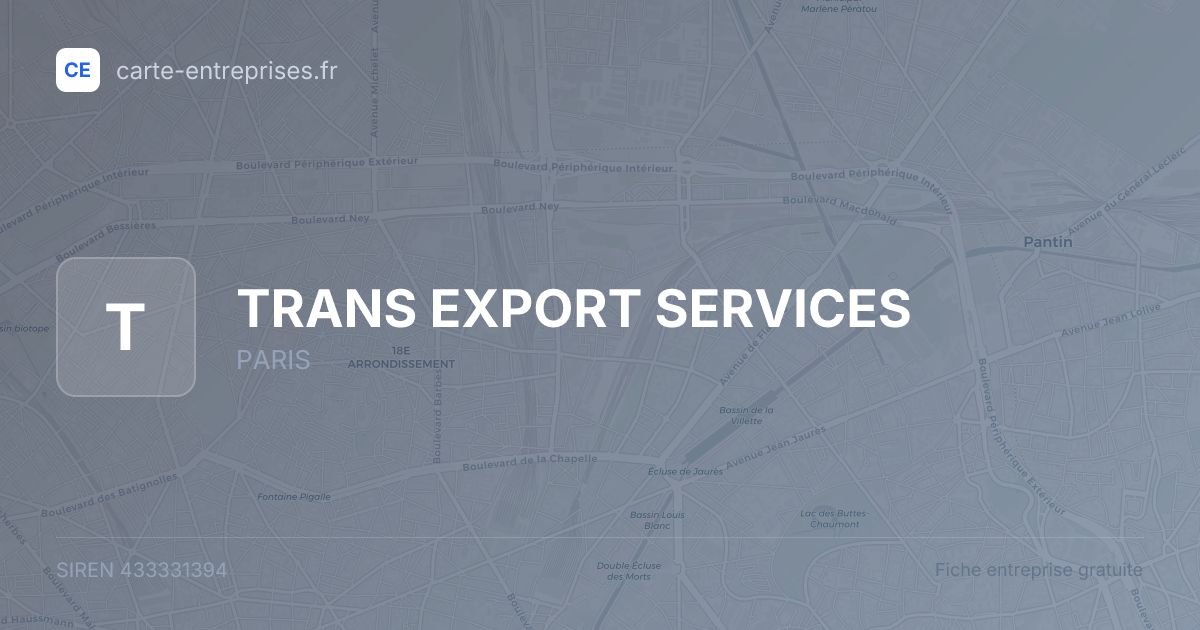 TRANS EXPORT SERVICES — 433331394 — fiche entreprise