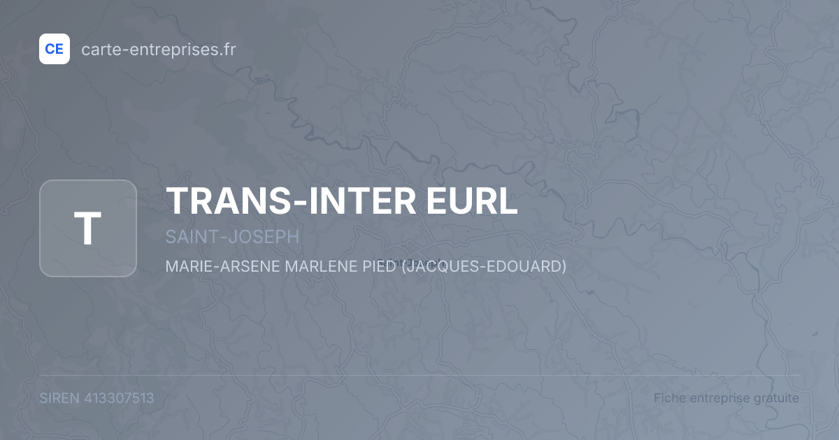 TRANS-INTER EURL — 413307513 — fiche entreprise