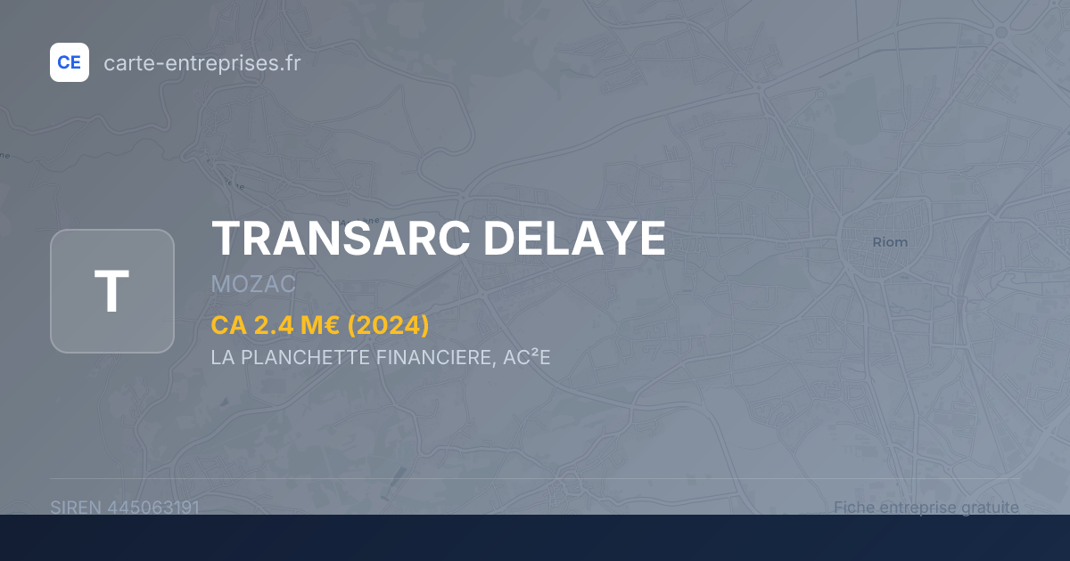TRANSARC DELAYE — 445063191 — fiche entreprise