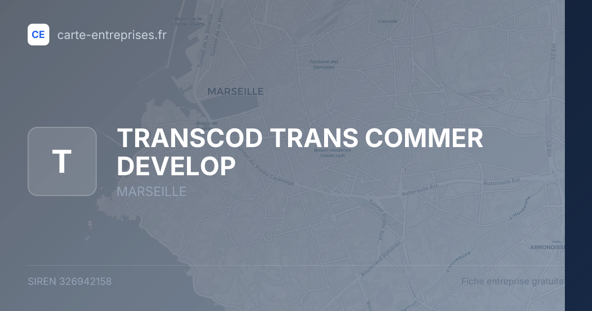 TRANSCOD TRANS COMMER DEVELOP — 326942158 — fiche entreprise