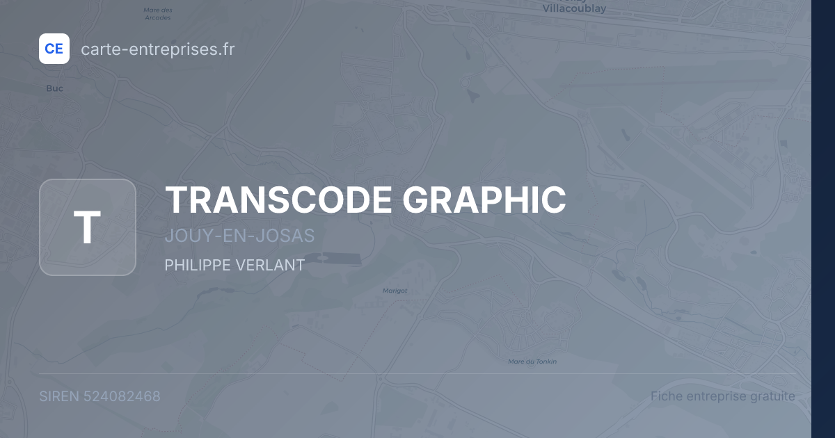 TRANSCODE GRAPHIC — 524082468 — fiche entreprise