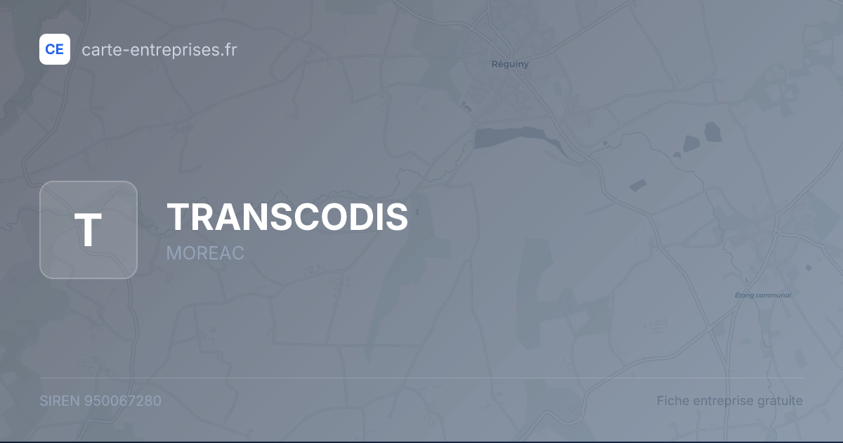 TRANSCODIS — 950067280 — fiche entreprise