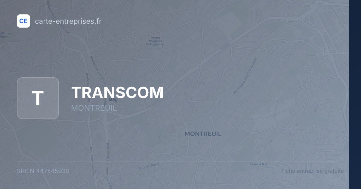 TRANSCOM — 447545930 — fiche entreprise