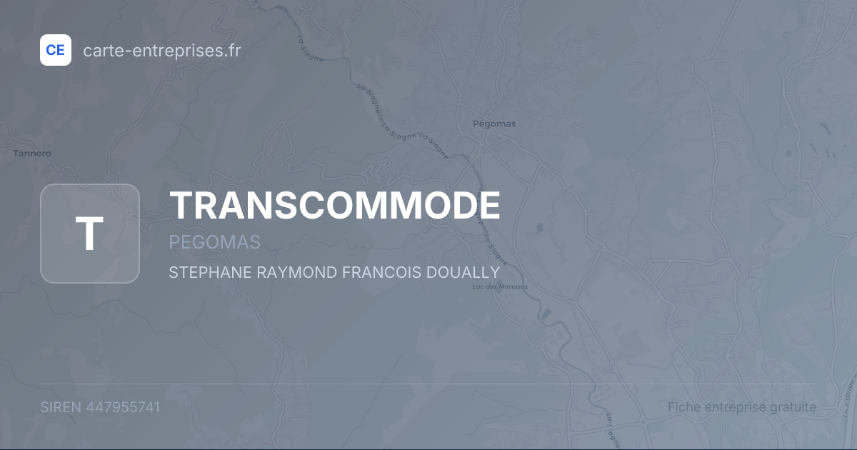 TRANSCOMMODE — 447955741 — fiche entreprise