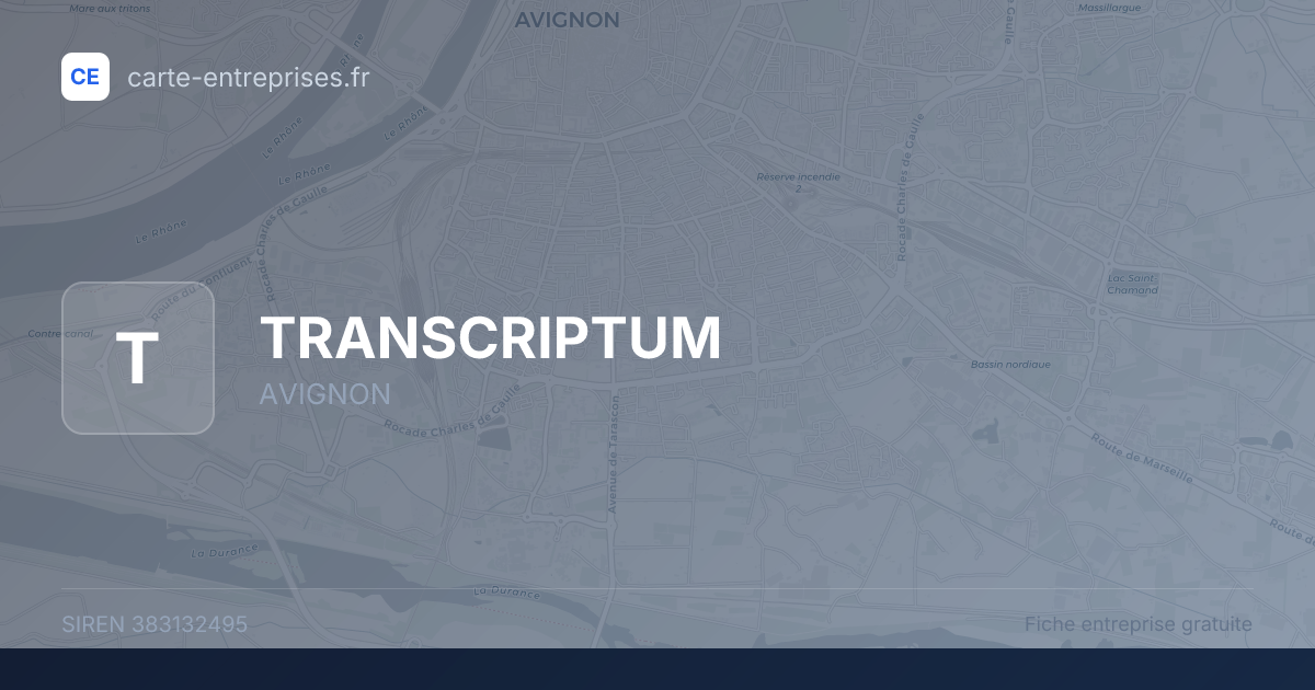 TRANSCRIPTUM — 383132495 — fiche entreprise