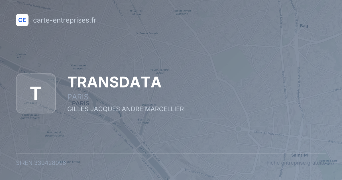 TRANSDATA — 339428096 — fiche entreprise