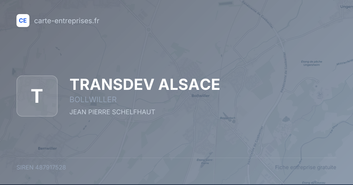 TRANSDEV ALSACE — 487917528 — fiche entreprise