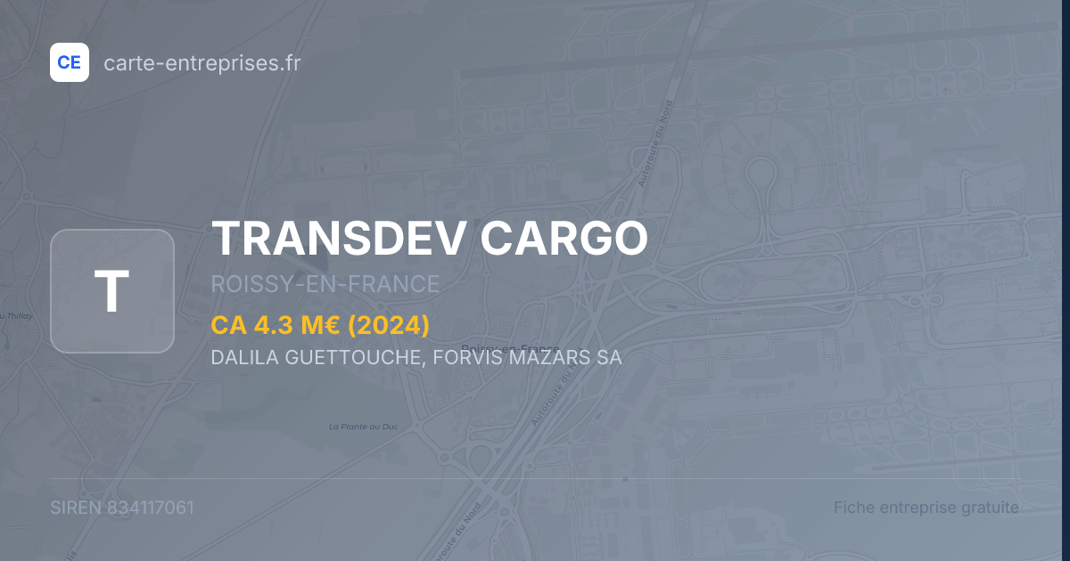 TRANSDEV CARGO — 834117061 — fiche entreprise