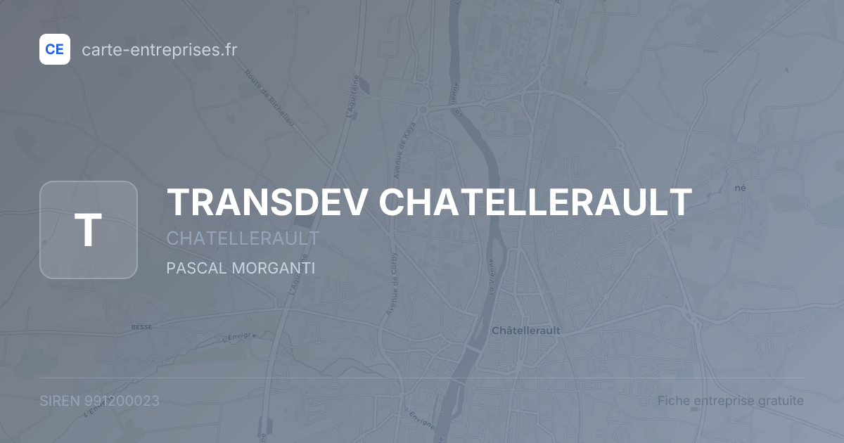 TRANSDEV CHATELLERAULT — 991200023 — fiche entreprise