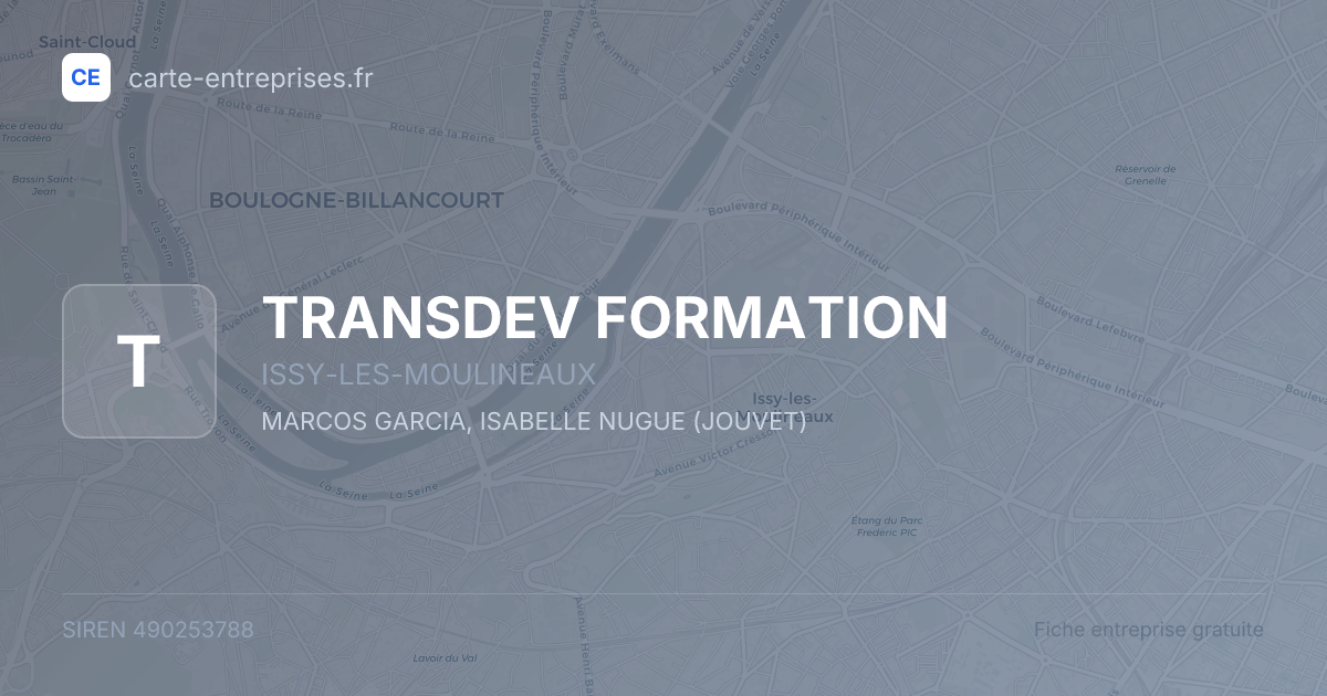 TRANSDEV FORMATION — 490253788 — fiche entreprise
