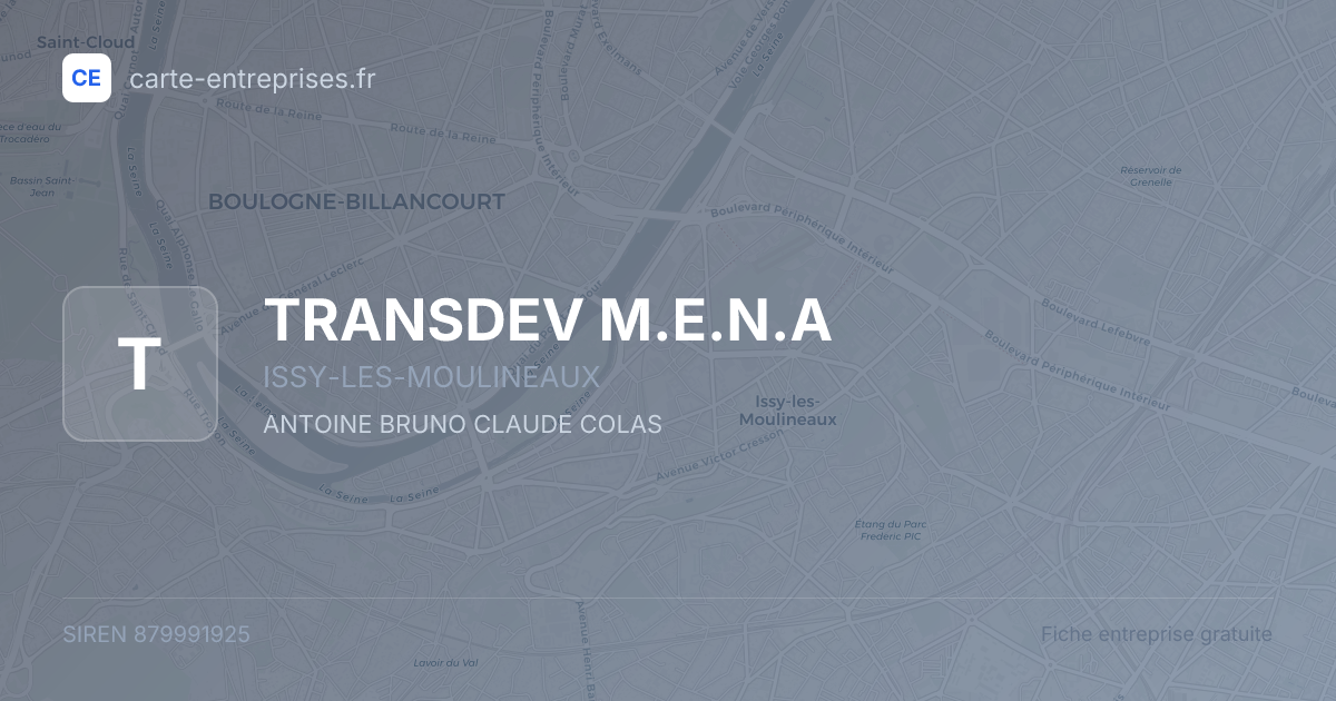 TRANSDEV M.E.N.A — 879991925 — fiche entreprise