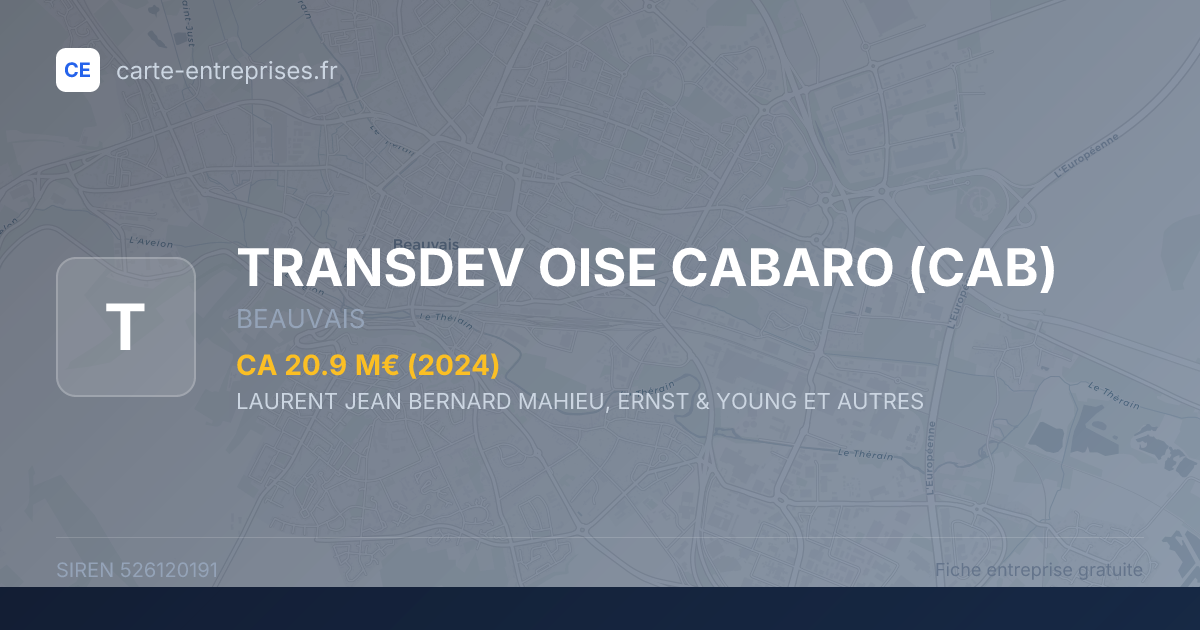 TRANSDEV OISE CABARO (CAB) — 526120191 — fiche entreprise