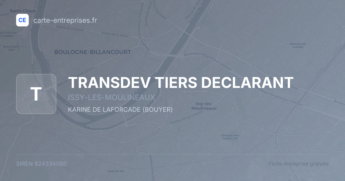TRANSDEV TIERS DECLARANT — 824334080 — fiche entreprise