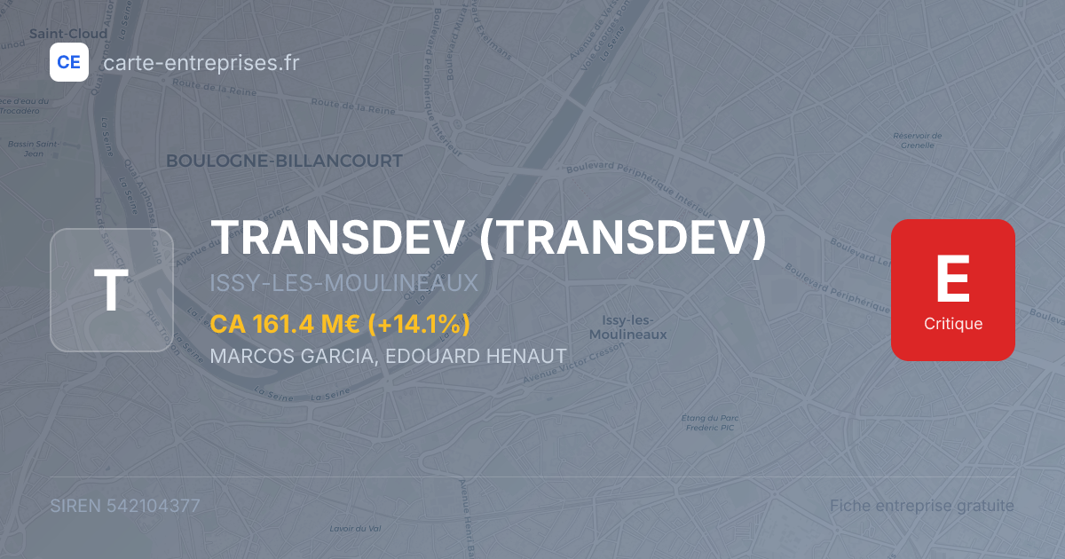TRANSDEV (TRANSDEV) — 542104377 — fiche entreprise