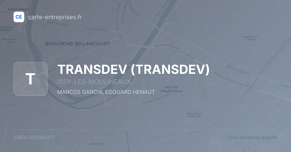 TRANSDEV — 542104377 — fiche entreprise