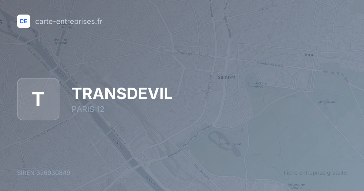 TRANSDEVIL — 326930849 — fiche entreprise