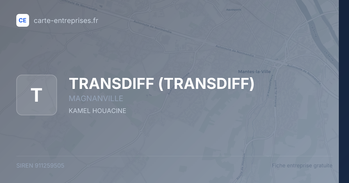 TRANSDIFF — 911259505 — fiche entreprise