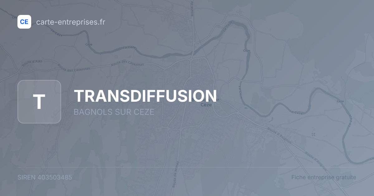 TRANSDIFFUSION — 403503485 — fiche entreprise