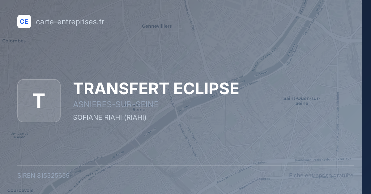 TRANSFERT ECLIPSE — 815325659 — fiche entreprise