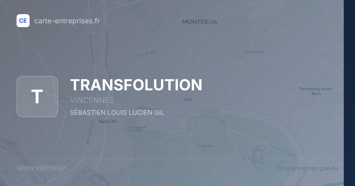 TRANSFOLUTION — 992015107 — fiche entreprise