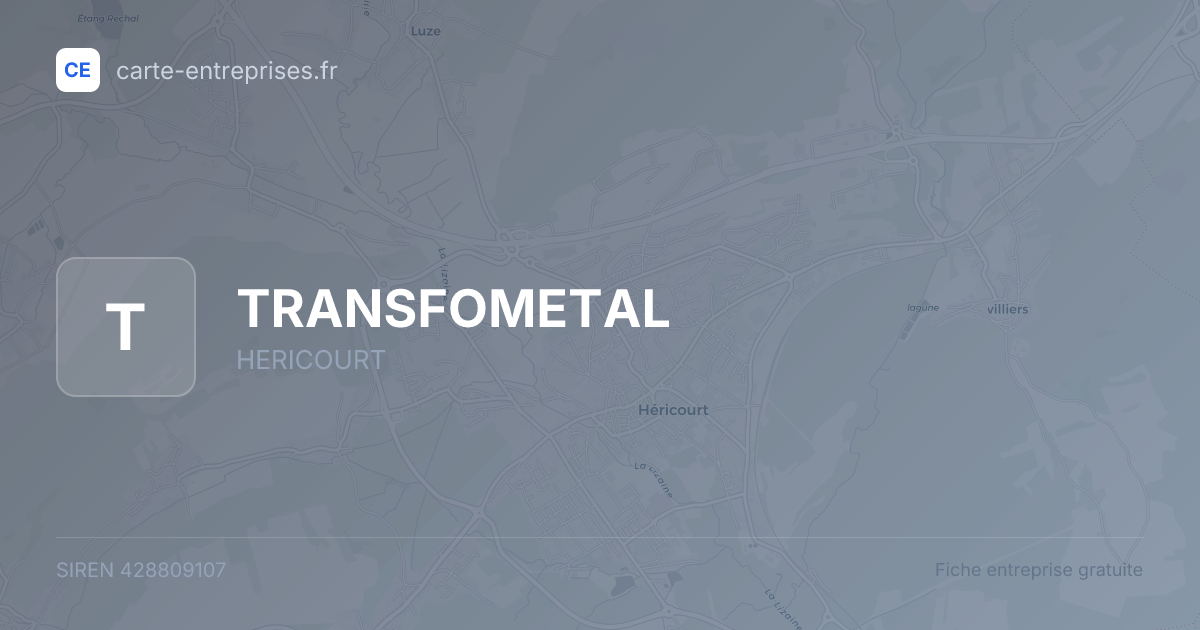 TRANSFOMETAL — 428809107 — fiche entreprise