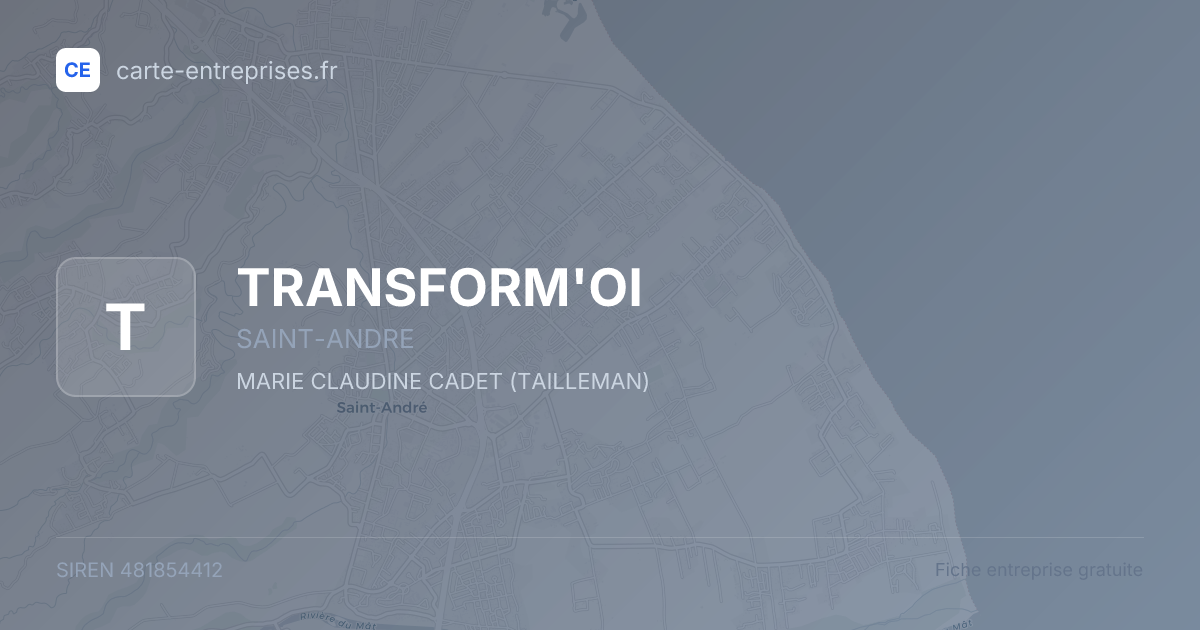 TRANSFORM'OI — 481854412 — fiche entreprise