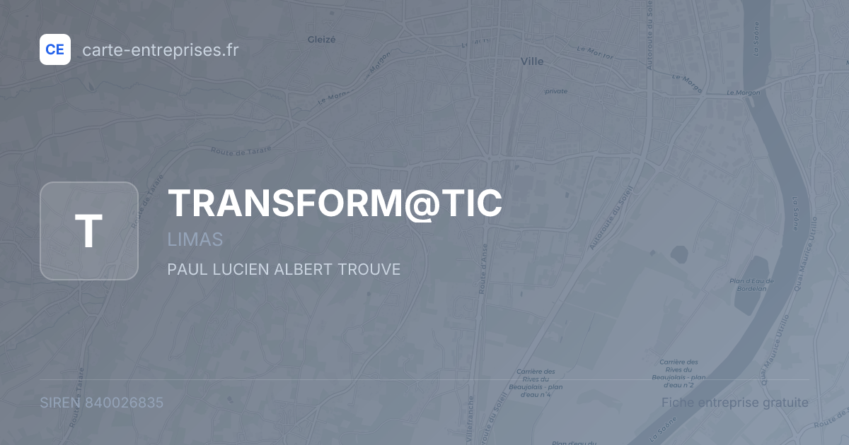 TRANSFORM@TIC — 840026835 — fiche entreprise
