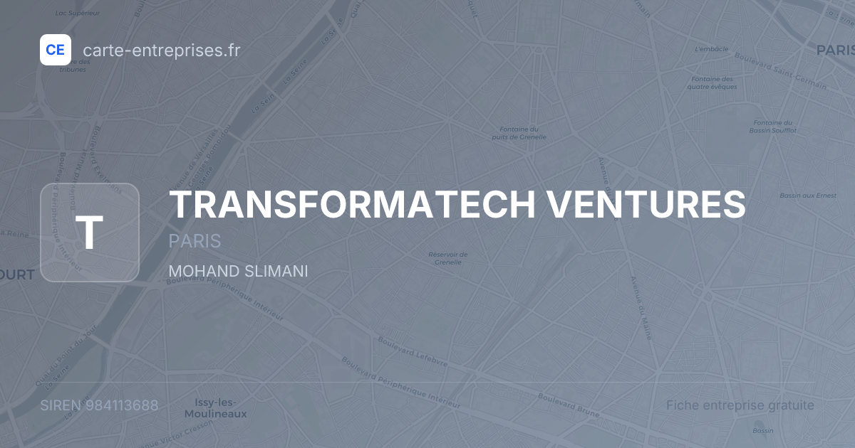 TRANSFORMATECH VENTURES — 984113688 — fiche entreprise