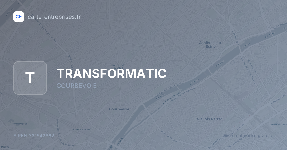 TRANSFORMATIC — 321642662 — fiche entreprise