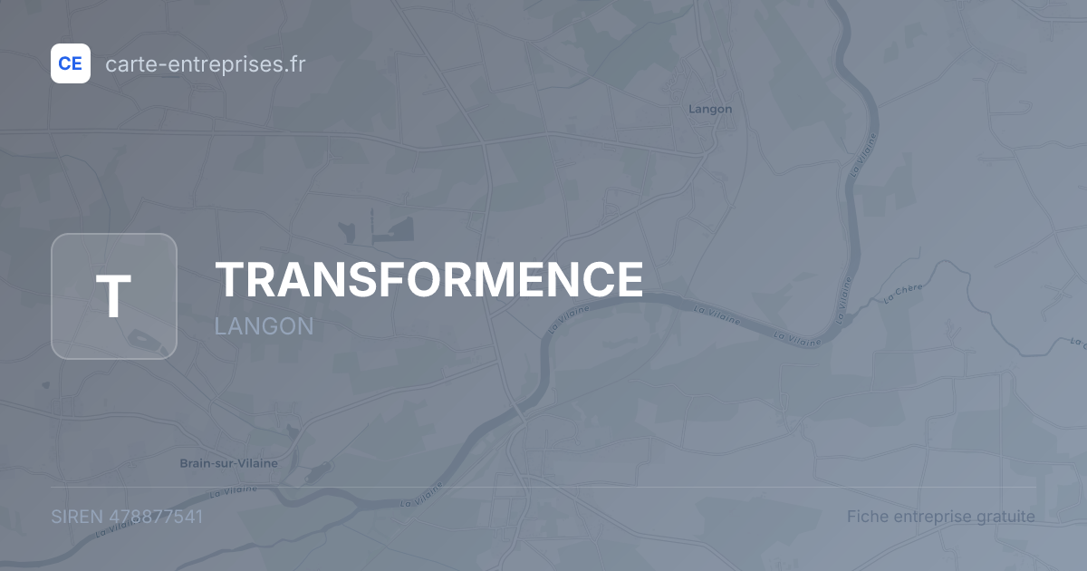 TRANSFORMENCE — 478877541 — fiche entreprise