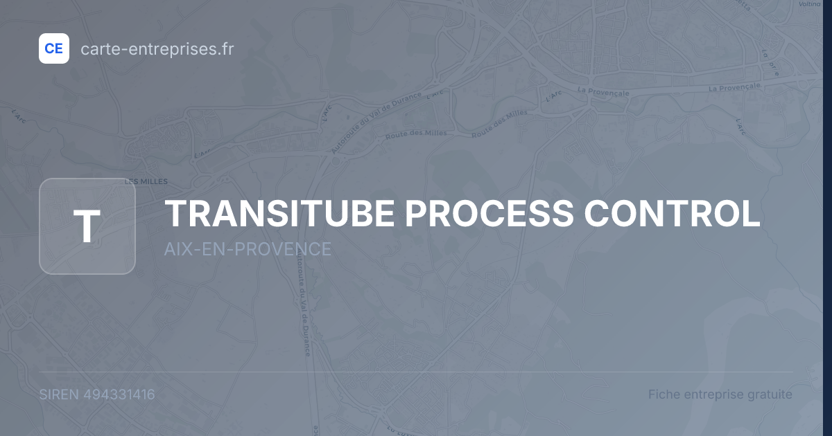 TRANSITUBE PROCESS CONTROL — 494331416 — fiche entreprise