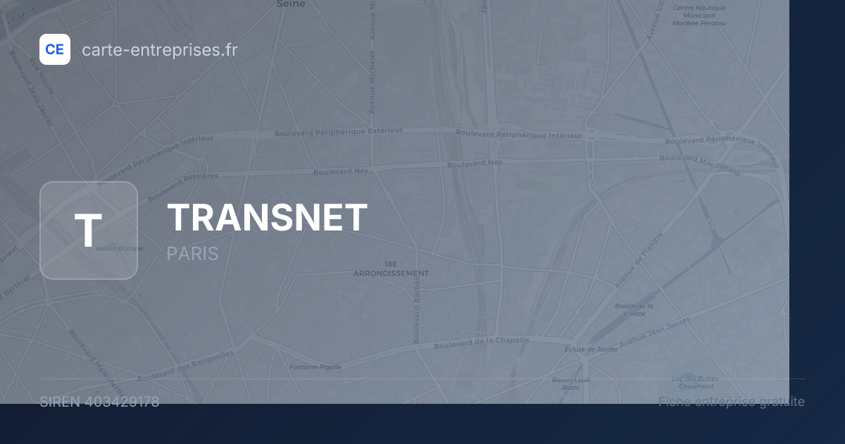 TRANSNET — 403429178 — fiche entreprise