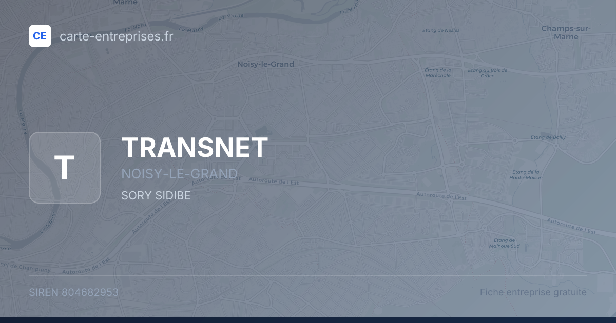 TRANSNET — 804682953 — fiche entreprise