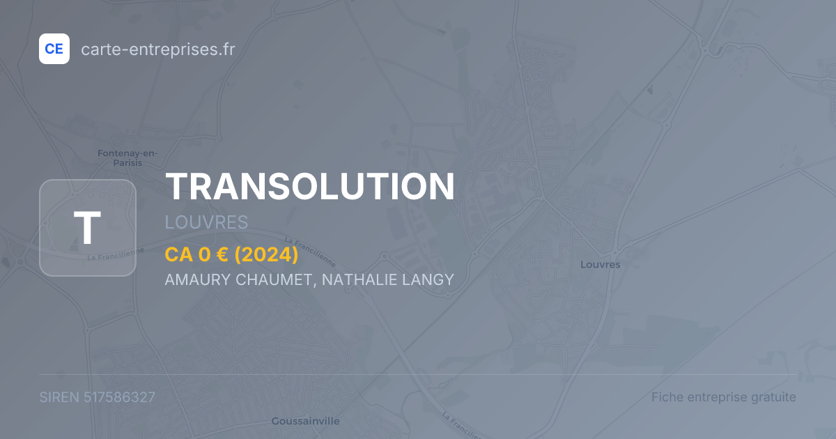 TRANSOLUTION — 517586327 — fiche entreprise