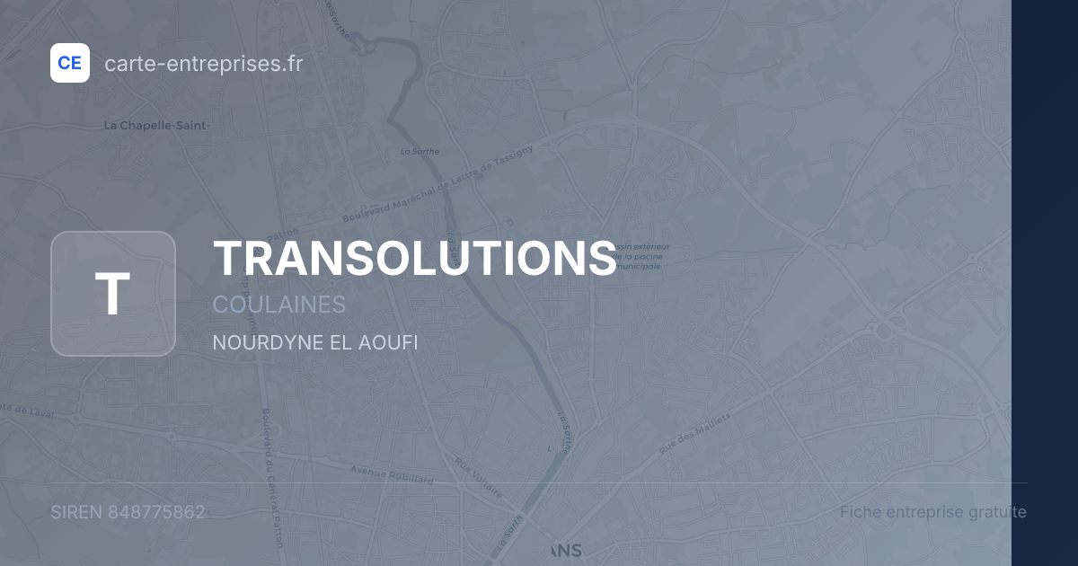 TRANSOLUTIONS — 848775862 — fiche entreprise