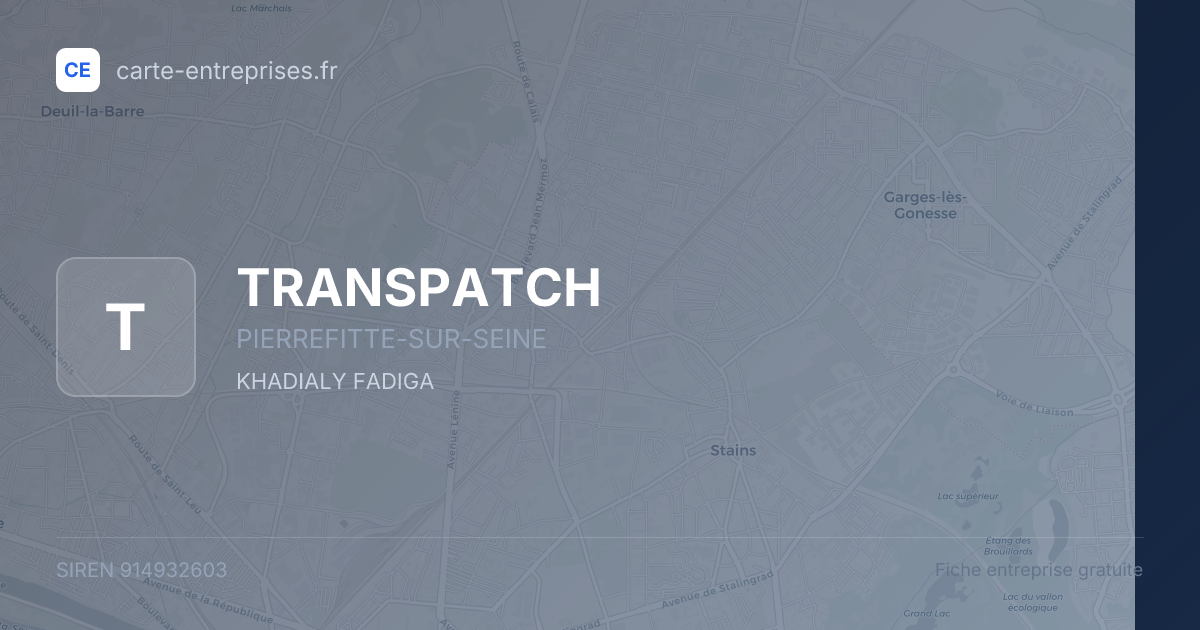 TRANSPATCH — 914932603 — fiche entreprise