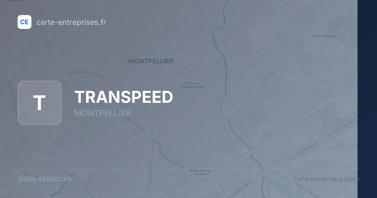 TRANSPEED — 482981289 — fiche entreprise