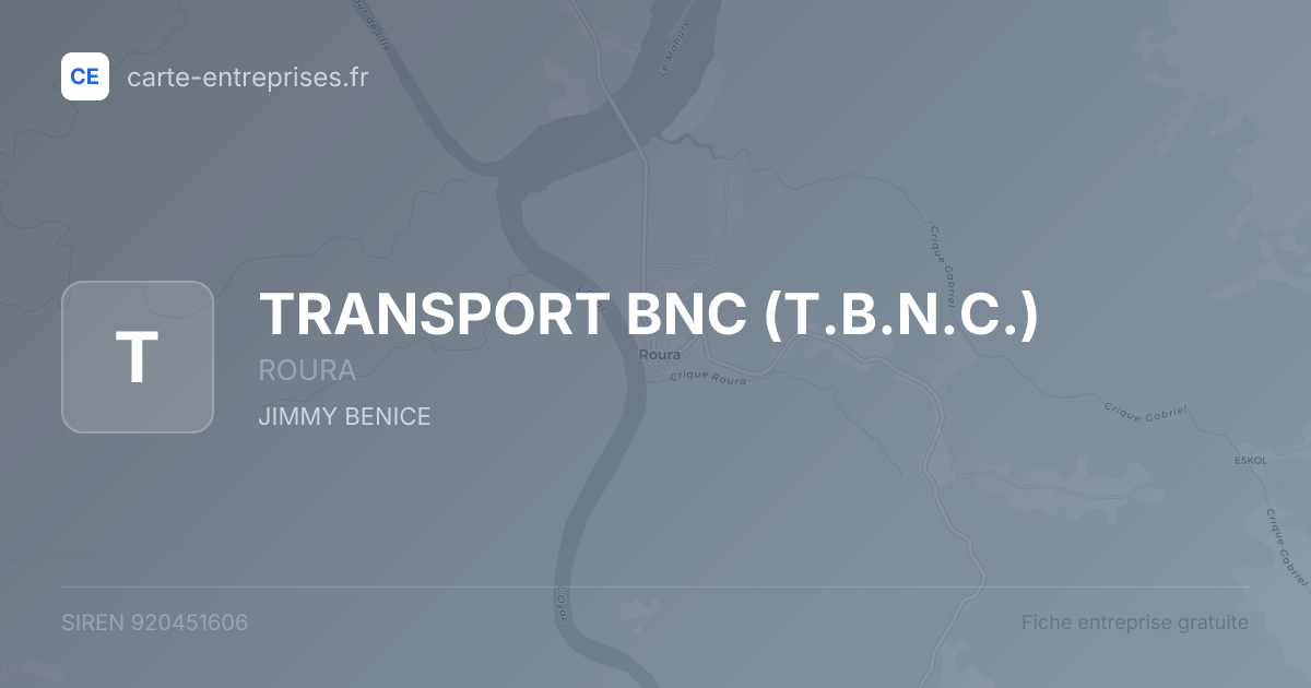 TRANSPORT BNC (T.B.N.C.) — 920451606 — fiche entreprise