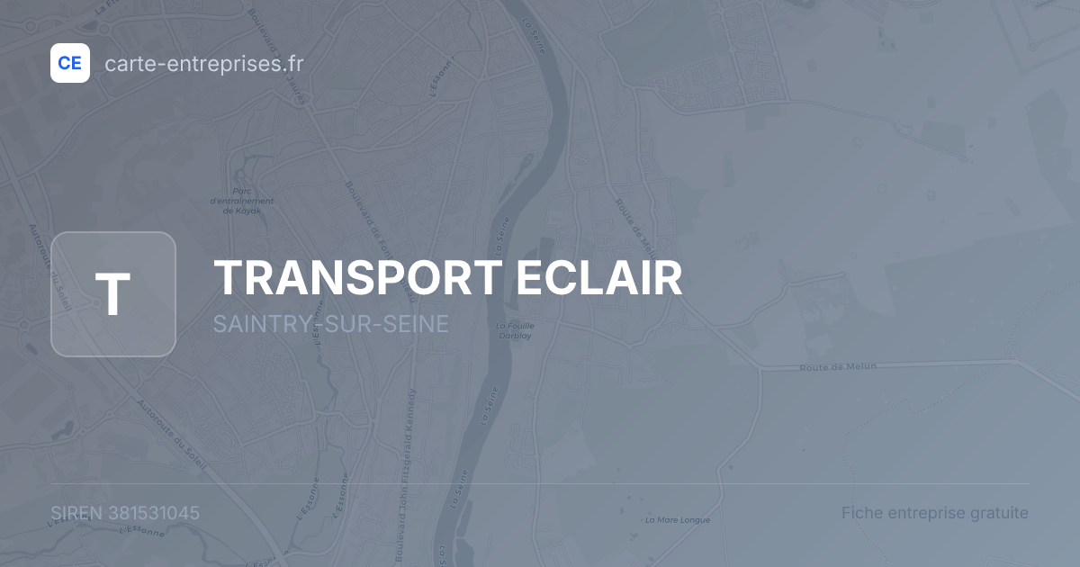 TRANSPORT ECLAIR — 381531045 — fiche entreprise