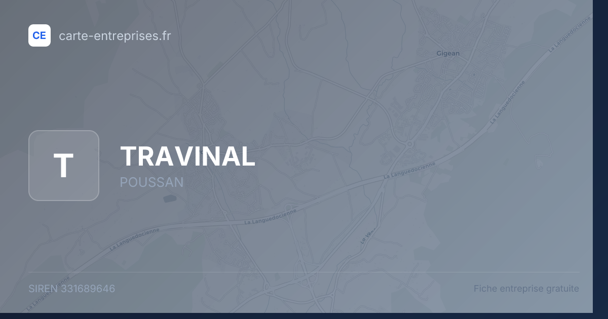 TRAVINAL — 331689646 — fiche entreprise