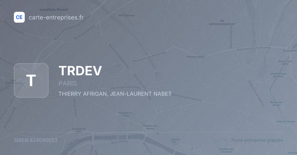TRDEV — 824040653 — fiche entreprise