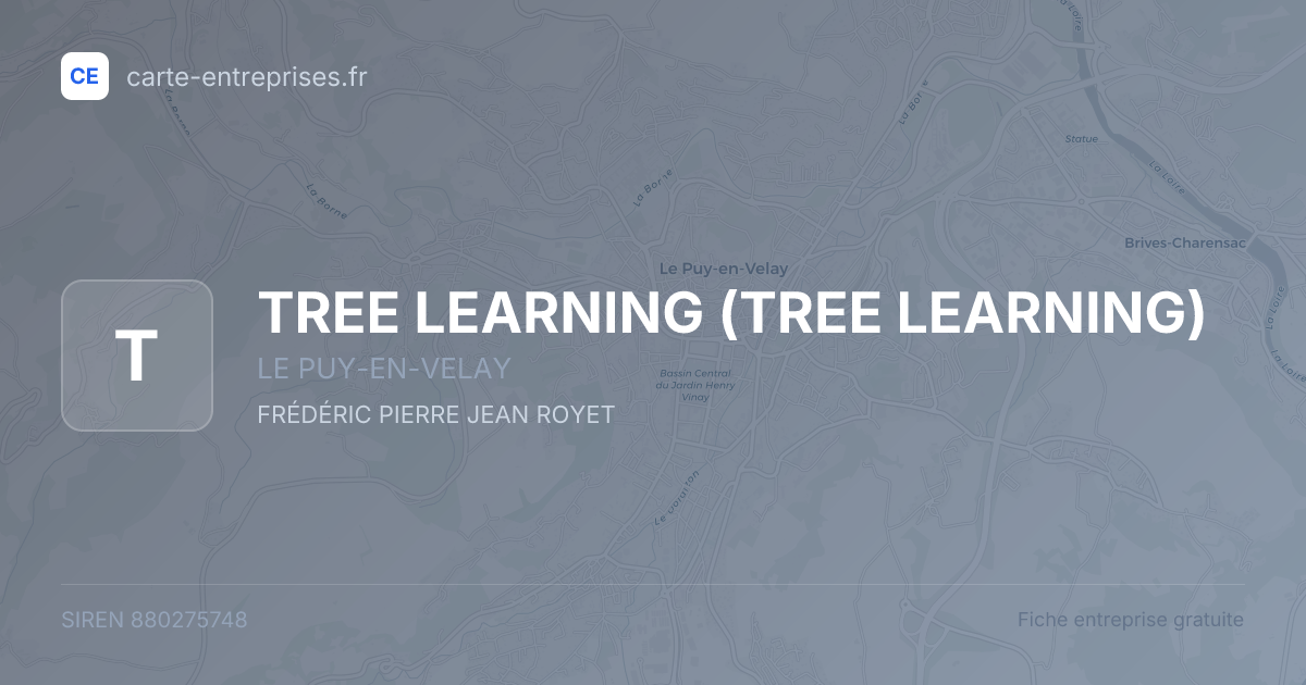 TREE LEARNING — 880275748 — fiche entreprise