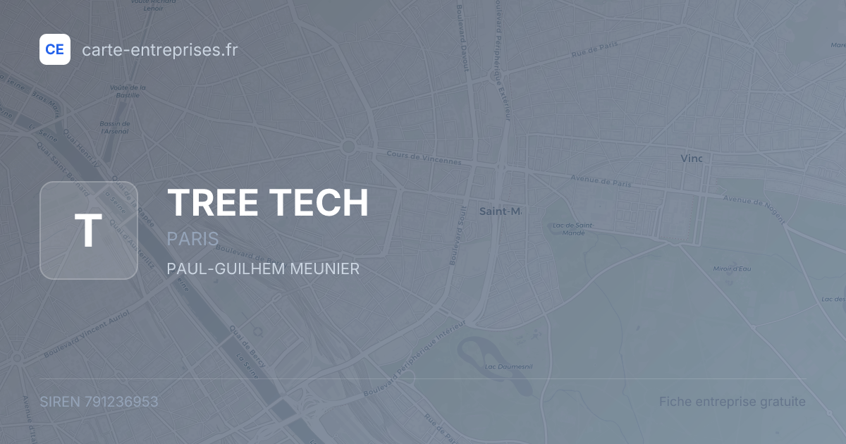 TREE TECH — 791236953 — fiche entreprise