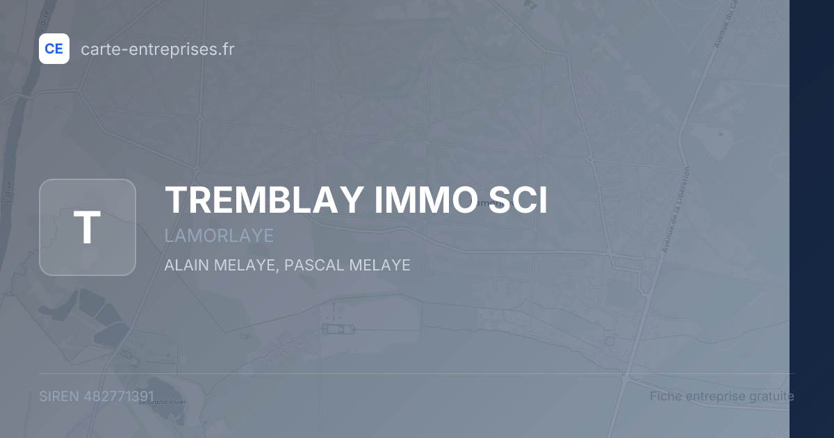 TREMBLAY IMMO SCI — 482771391 — fiche entreprise
