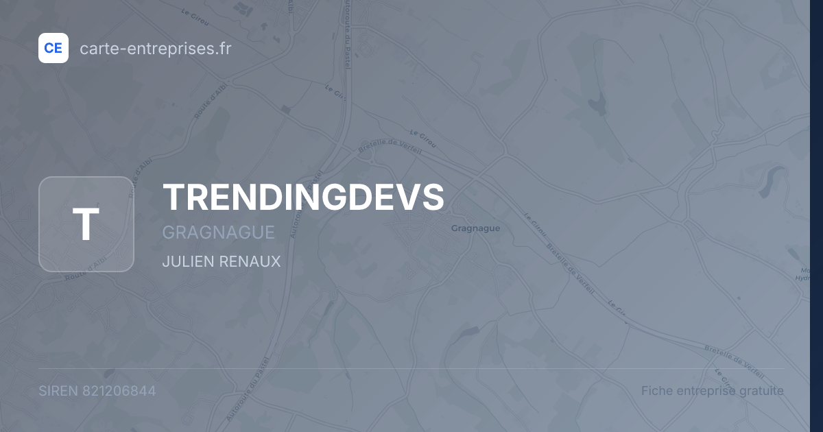 TRENDINGDEVS — 821206844 — fiche entreprise