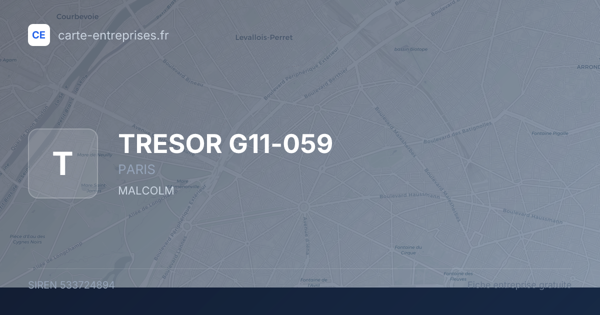 TRESOR G11-059 — 533724894 — fiche entreprise