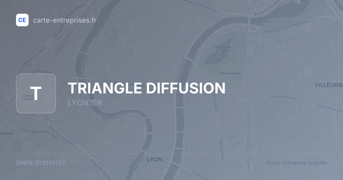 TRIANGLE DIFFUSION — 303356752 — fiche entreprise